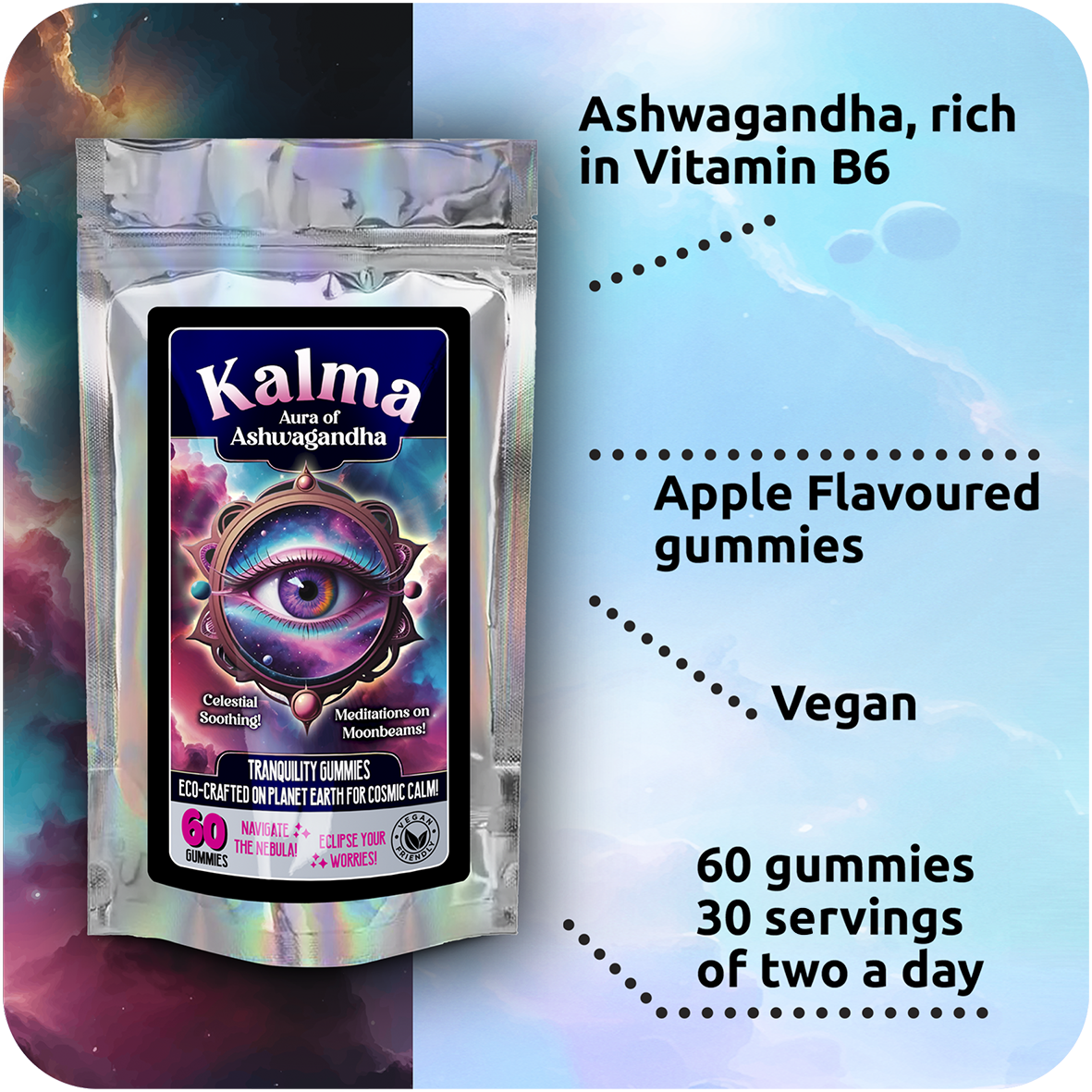 Kalma 3mth Value Pack x180 Ashwagandha Gummies | Apple | 3000mg Pure Extract for Stress & Balance