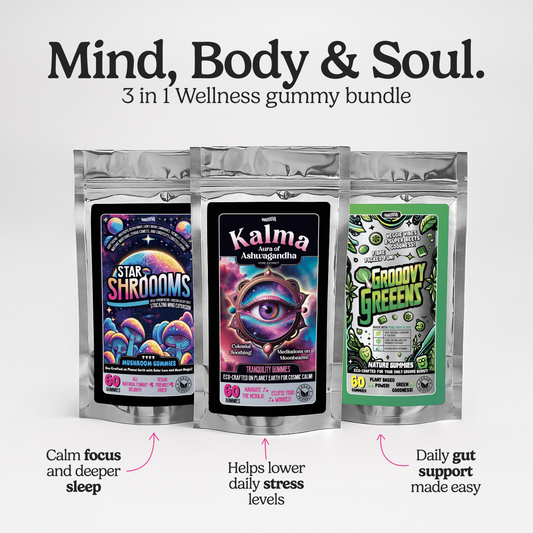 30 Day Mind, Body & Soul 3 in 1 Wellness Bundle | Calm, Gut & Brain Support in 1 Value Bundle
